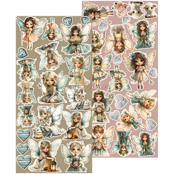 ART ALCHEMY 15x30cm Scrapbooking Papier, Sprites of Harmony - Extras set - Sprites