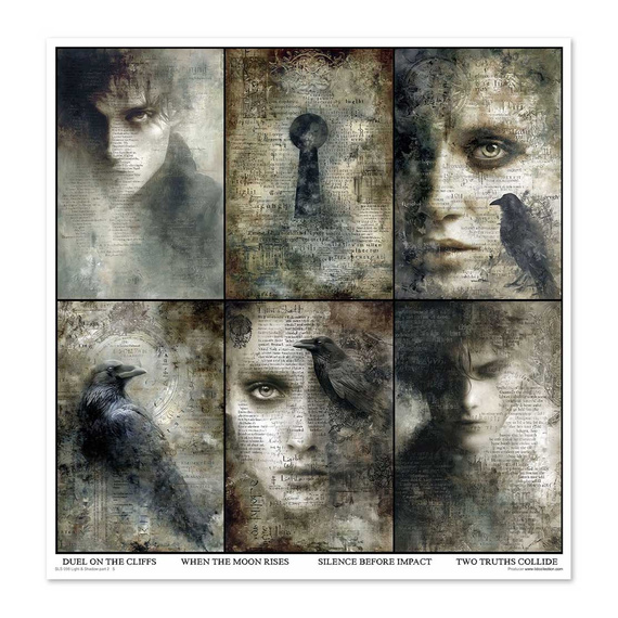 ITD COLLECTION Scrapbooking Papier Set 30x30 cm Scrapbooking Papier - Light & Shadow 2