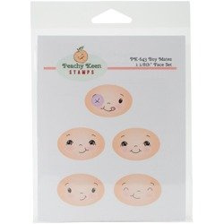 PEACHY KEEN Stempel Motivstempel Clear Stamp Boy Mates / Jungengesichter