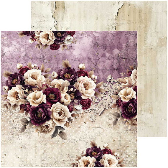 Scrapbooking Papier Set 20x20 - Craft o'clock - Plum & Caramel mix