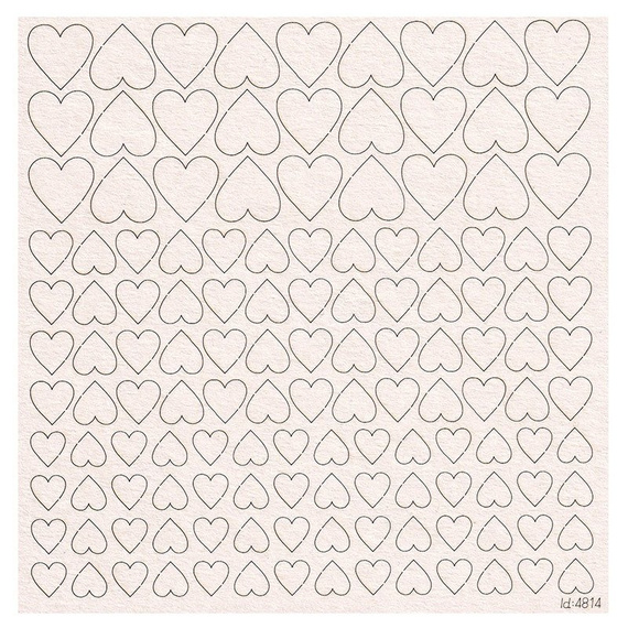 SCRAPINIEC Dekorpappe Die Cut Chipboard Dekoration Ornament, Herzen 4814