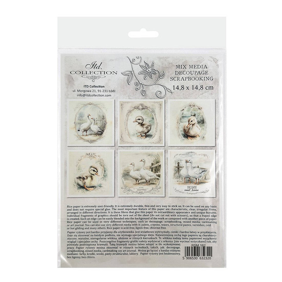 Reispapier-Set-Bastelpapier - ITD - RSM162 Gänse