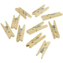 Holzklammern, Klammern 2,5 cm - natur - 10St