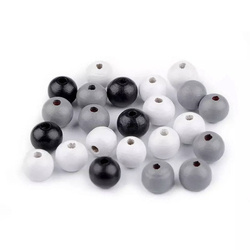 Holzperlen - Mischfarben Nr. 6 - 10mm - 20 Gramm