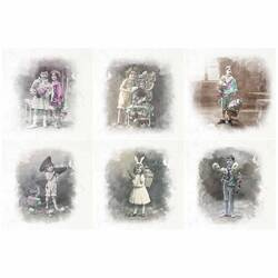 ITD Reispapier Decoupage SET Bastelpapier, Retro-Kinder RSM079 