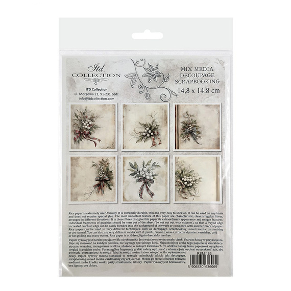 Reispapier-Set - Weihnachtsschmuck Weihnachten - RSM183 - Itd Collection