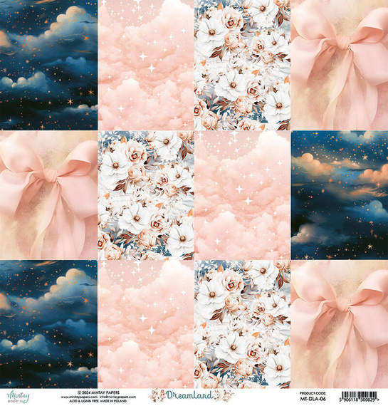 MINTAY 30x30cm doppelseitig Scrapbooking Craft Papier 240g - Dreamland 06