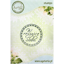 AGATERIA - Transparent Stempel Motivstempel Clear Stamp W rocznice Ślubu - Untertitel PL Rad, Rahmen