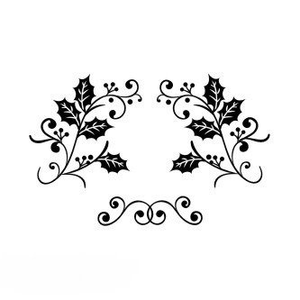 AGATERIA - Transparent Stempel Motivstempel -  Decors holly, Dekore Stechpalme  