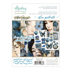 Scrapbooking-Papierblock Art Journal 15 x 20 cm – Mintay – Blue Portraits