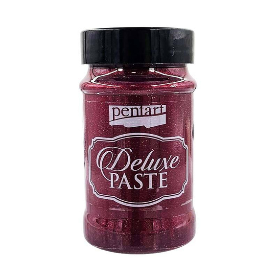 Paste Deluxe Effektpaste, Basteln, für Schablonen burgund-gold 100ml - PENTART