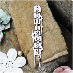 Dekorpappe Die Cut Chipboard - Ziffern in Längsrichtung - Kreatywna Pracownia