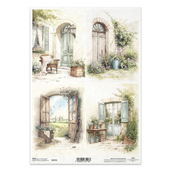 ITD Reispapier Decoupage Bastelpapier Serviettentechnik-R2578 Idyllische Landschaft