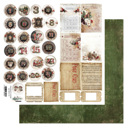 ALCHEMY OF ART 30x30cm doppelseitig Scrapbooking Papier 250g,  Wonderful Christmas Time, Kalender