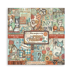 Scrapbooking Papier Set 30x30 - Furry Friends - Stamperia