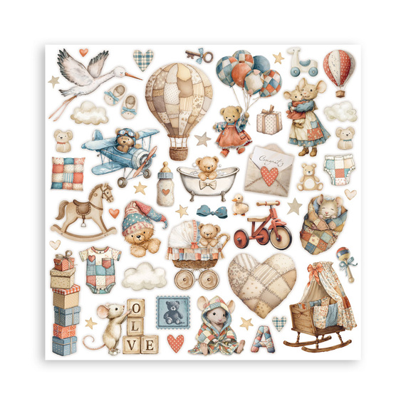 Scrapbooking Papier Set 20x20 -  Baby - Stamperia