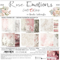 CRAFT OCLOCK 24 Blatt 20x20cm doppelseitig Scrapbooking Papier, Rose Emotions BASIC