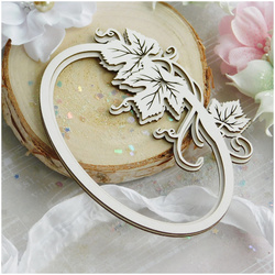 KREATYWNA PRACOWNIA Dekorpappe Die Cut Chipboard Dekoration, ovaler Rahmen