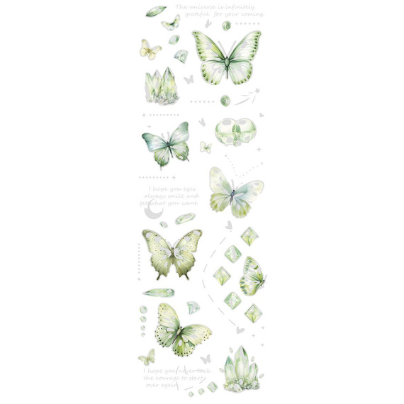 AUFKLEBER folie - Grüne Schmetterlinge