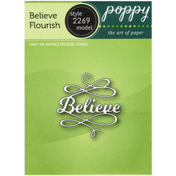 Stanzform Präge Stanzschablone Cutting Die - Poppystamps - Believe Flourish