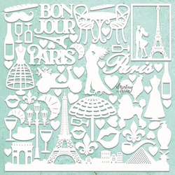 MINTAY Chippies - Dekorpappe Die Cut Chipboard Dekoration Ornament - Paris