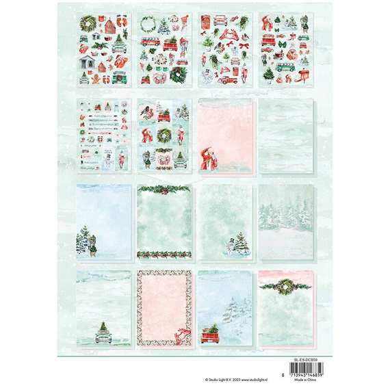 STUDIO LIGHT 32Blatt A4 Papierset + Elemente Scrapbooking Papier Winter fun