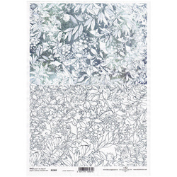 ITD Reispapier Decoupage Bastelpapier Serviettentechnik, ITD-R1969 Blumenmotive