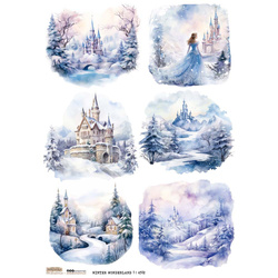 Reispapier Decoupage Bastelpapier A4 - Scraplove - Winter Wonderland 1 - Winterwunderland 1