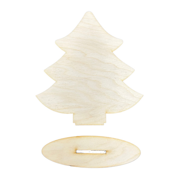 Holzweihnachtsbaum mit stehendem Stern mit Ständer