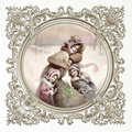 ITD Reispapier Decoupage SET Bastelpapier, rahmen vintage zeichen winter RSM060 