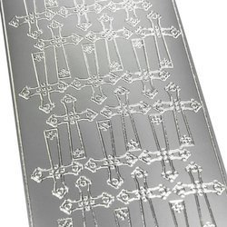 Dekorative Aufkleber Kreuze 2 silber