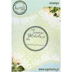 AGATERIA - Transparent Stempel Motivstempel Clear Stamp, Od Świętego Mikołaja dla ....Untertitel PL