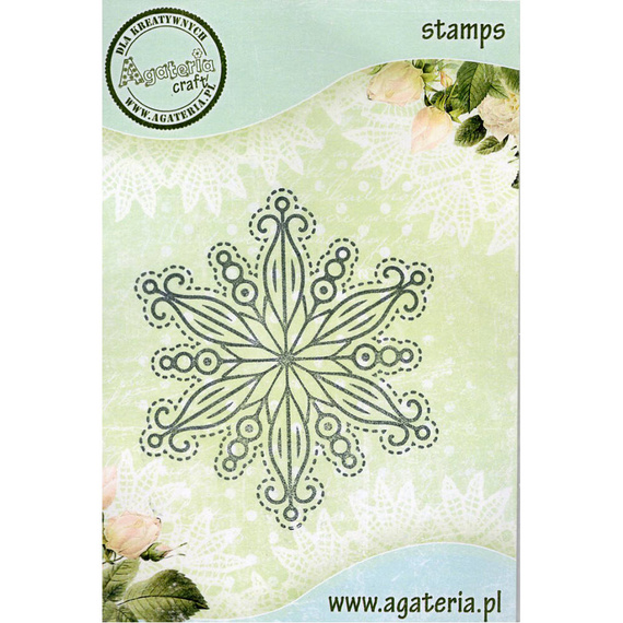 AGATERIA - Transparent Stempel Motivstempel -Snowflake, Schneeflocke