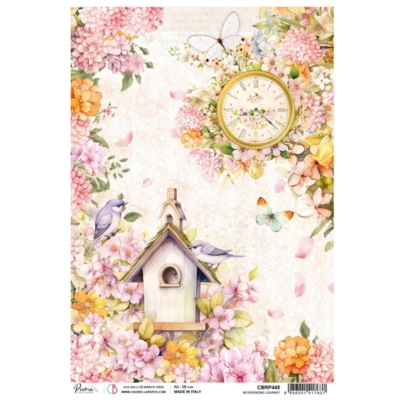 Reispapier Decoupage Bastelpapier für Decoupage A4 - Ciao Bella - Flower Shop - Neverendig Journey