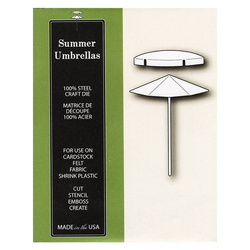 Stanzform Präge Stanzschablone Cutting Die - Poppystamps - Summer Umbrellas Regenschirm