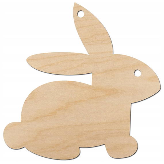 Anhänger aus Holz - Hase - Dekor