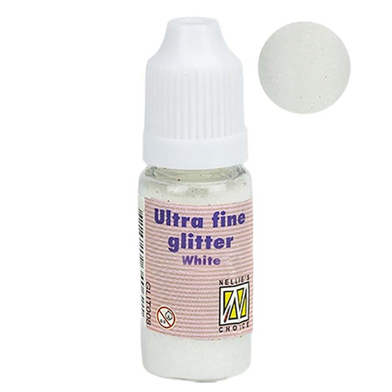 Glitterpulver für Basteln und Dekoration - weiß 23 g