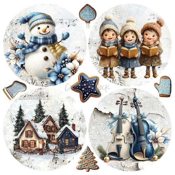 Scrapbooking Papier Set 15x15 - Craft o'clock - Jolly Season