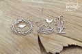SCRAPINIEC Dekorpappe Die Cut Chipboard Dekoration Ornament, Spring Prodigy
