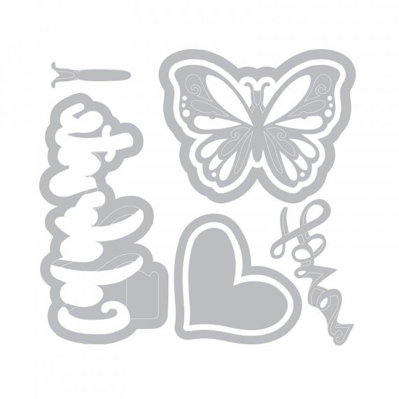 SIZZIX Stanzform Präge Stanzschablone Cutting Die, Let's Celebrate 662644