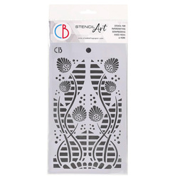 CIAO BELLA Mixed Media Schablone STENCIL 14,5x24cm - Tikal Blumen