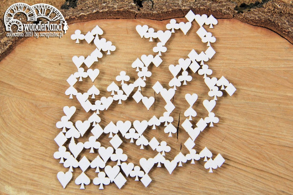 SCRAPINIEC Dekorpappe Die Cut Chipboard Dekoration Ornament, Kartenfarbe Hintergrund