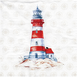 SERVIETTEN 1 Stück Motivservietten Decoupage Napkin 33x33cm, Lighthouse