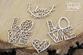 Dekorpappe Die Cut Chipboard - Spring Prodigy - Liebe SCRAPINIEC
