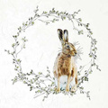 ITD - Reispapier-Set - RSM051 - Hasen mit Blumenkränzen