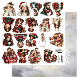 ALCHEMY OF ART 30x30cm doppelseitig Scrapbooking Papier 250g,  Wonderful Christmas Time Menschen