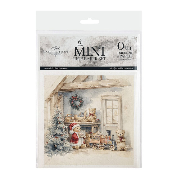 Reispapier-Set - Weihnachtsbäume, Geschenke, Spielzeugladen - RSM193 - Itd Collection