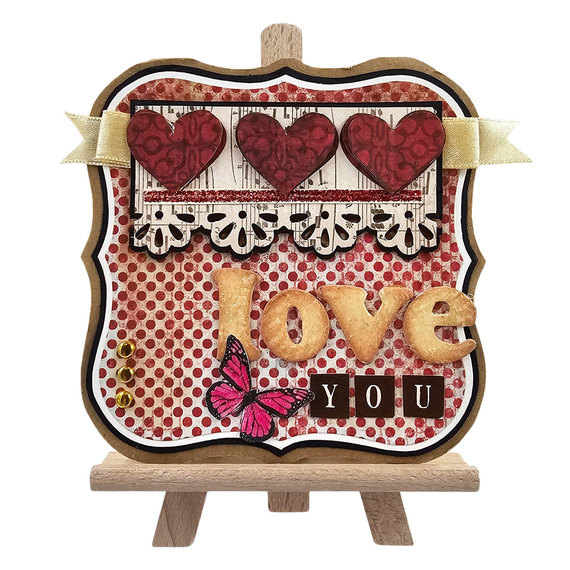 MINI-STAFFELEI aus Holz für Karten Holzstaffelei 15 cm 