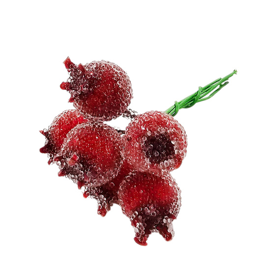 Gefrorene Weißdornfrüchte auf Draht - 6 dekorative Früchte - Winterliche Dekoidee
