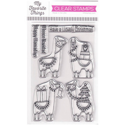 MY FAVORITE THINGS - Klar Stempel Stamps Clearstam, Happy Llamadays